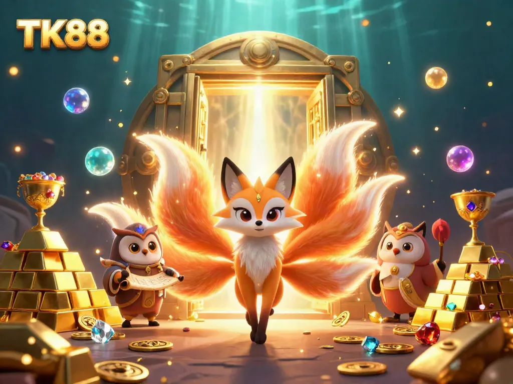 Experience winning moments with TK88 in this vibrant illustration of casino adventures.
