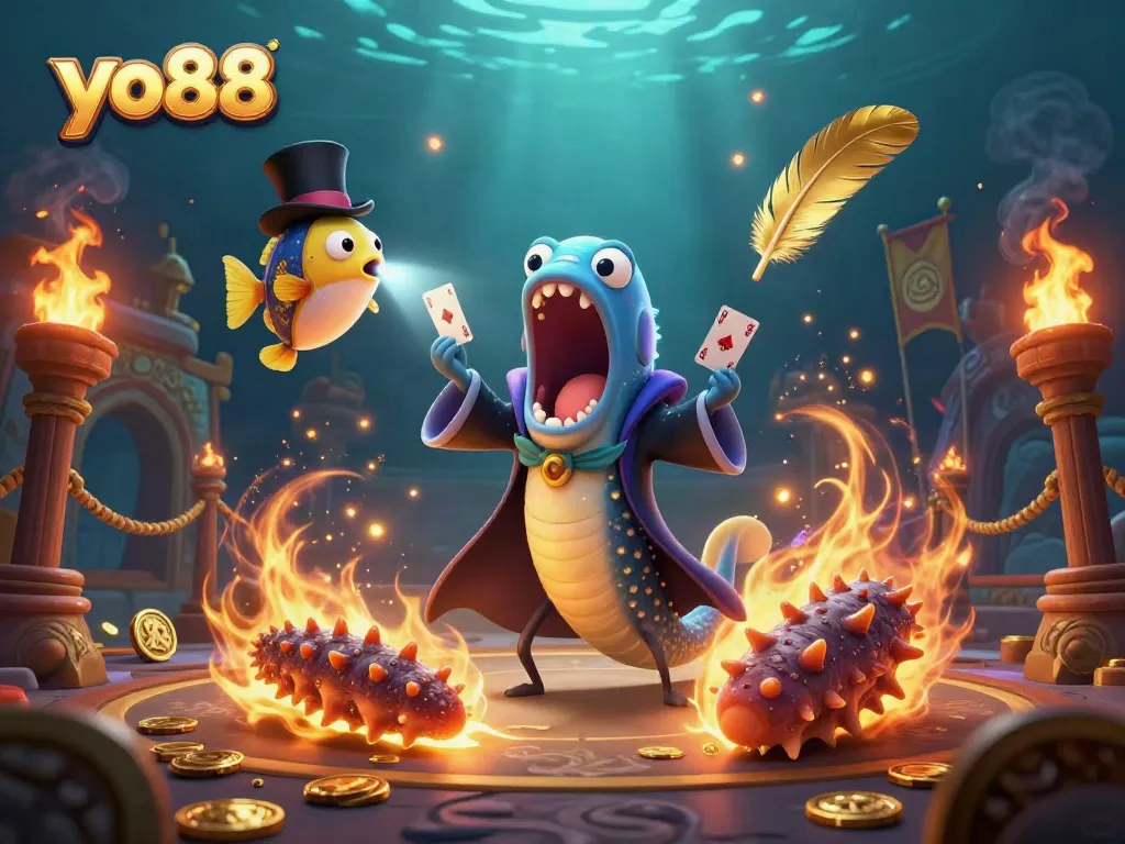 Experience thrilling gameplay at yo88 featuring magical underwater characters and casino elements.