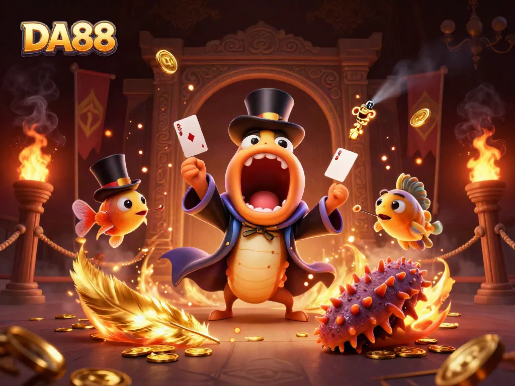 Win big with DA88 at an enticing casino illustration featuring vibrant characters and breathtaking details.