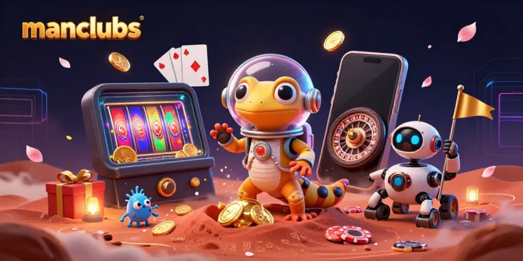 manclubs showcase vibrant casino theme featuring alien characters and dynamic gaming elements