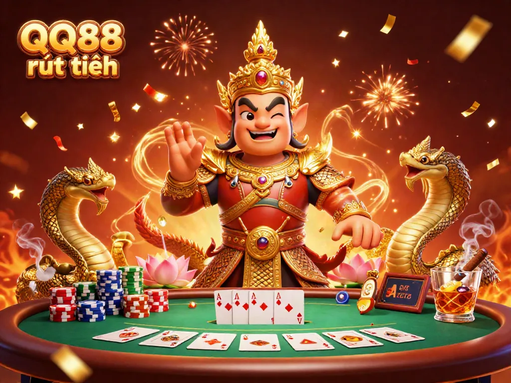 Experience QQ88 rút tiền with engaging poker action in a vibrant casino scene
