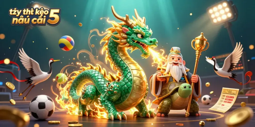 Engaging visual capturing tỷ lệ kèo nhà cái 5 in a dynamic sports betting scene filled with action.