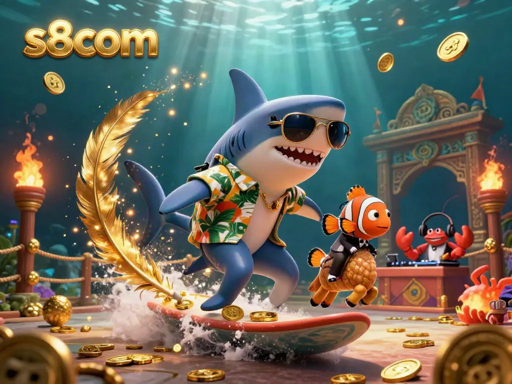 Experience the thrill of winning with s8com in a vibrant underwater casino scene.