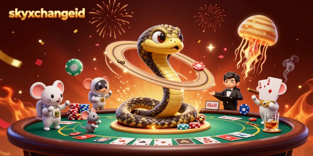 A dynamic betting scene with astronaut mice placing bets on rings of Saturn, showcasing skyxchangeid.